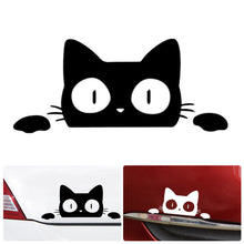 Load image into Gallery viewer, Universal Surprise Cat Peeking Car Stickers Decal Vinyl Black/White Funny Cat Car Styling Decoration Accessories