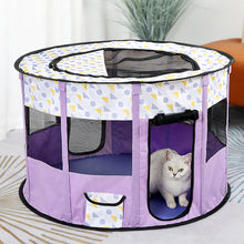 Load image into Gallery viewer, Portable Folding Pet Tent Delivery Room Round Cage For Cat Tent Playpen Puppy Kennel Easy Operation Fence Outdoor Dogs House