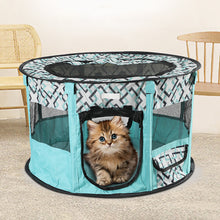 Load image into Gallery viewer, Portable Folding Pet Tent Delivery Room Round Cage For Cat Tent Playpen Puppy Kennel Easy Operation Fence Outdoor Dogs House