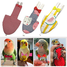 Load image into Gallery viewer, Japanese Style Sakura Birds Flight Suit with Bow Tie Parrot Diaper Flight Suit Diaper Clothes Parakeet Pigeon Medium Large Pet Bird