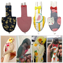 Load image into Gallery viewer, Japanese Style Sakura Birds Flight Suit with Bow Tie Parrot Diaper Flight Suit Diaper Clothes Parakeet Pigeon Medium Large Pet Bird