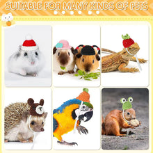 Load image into Gallery viewer, Pet Hamster Budgerigar Cockatiel Peony Parrot Bird Hat Wool Crochet Knitted Parrot Hat Small Animals Mini Hat Birds Toys