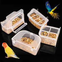 Load image into Gallery viewer, Bird Feeders Automatic Parrot Feeder Drinker Seed Food Container Cage Accessories For Small Medium Parakeets