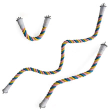 Load image into Gallery viewer, Parrot Bird Standing Toys Cotton Rope Colorful Toy Chew Perches for Bird Cage Standing Woven Rope Bird Accessories Parrot Toys