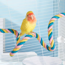 Load image into Gallery viewer, Parrot Bird Standing Toys Cotton Rope Colorful Toy Chew Perches for Bird Cage Standing Woven Rope Bird Accessories Parrot Toys