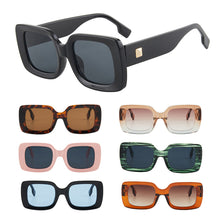 Load image into Gallery viewer, 1PC Stylish Retro Square Framed Sunglasses UV400 Ultraviolet-Proof Protection Sunglasses With Rice Nail Decoration Outdoor Cycling Travel Glasses