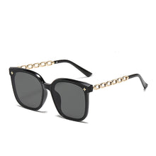 Load image into Gallery viewer, 1Pc Cool Gold Chain Oversized Square Sunglasses for Women UV400 Anti Radiation Vacation Driving Eyewear Ornaments