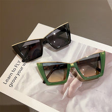 Load image into Gallery viewer, 1Pcs Square Sunglasses Woman Black Cat Eye Designer UV400 Sun Glasses Female Travel Driver Gradient Fashion