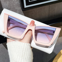 Load image into Gallery viewer, 1Pcs Square Sunglasses Woman Black Cat Eye Designer UV400 Sun Glasses Female Travel Driver Gradient Fashion