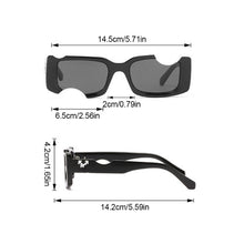 Load image into Gallery viewer, 1Pcs Retro Broken Frame Sunglasses Unisex Luxury Sun Glasses Men Fashion Rectangle Jelly Sunglasses with Metal Hinges UV400