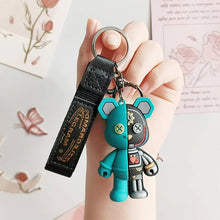 Load image into Gallery viewer, Lovely Cartoon Mechanical Bear Car Key Chain Pendant Bag Pendant Keychain Delicate Simple Key Chain for Girls Couple Gifts