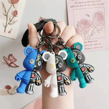 Load image into Gallery viewer, Lovely Cartoon Mechanical Bear Car Key Chain Pendant Bag Pendant Keychain Delicate Simple Key Chain for Girls Couple Gifts