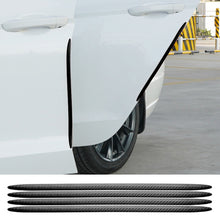 Load image into Gallery viewer, 4Pcs 41cm Carbon Fiber Car Bumper Door Edge Protection Rubber Auto Protector Guard Scratch Sticker White Black Trim Strips