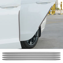 Load image into Gallery viewer, 4Pcs 41cm Carbon Fiber Car Bumper Door Edge Protection Rubber Auto Protector Guard Scratch Sticker White Black Trim Strips