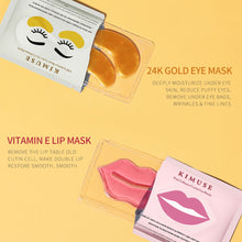 Load image into Gallery viewer, 1pc/20pcs 24K Gold Eye Mask Collagen Gold Eye Mask Anti Dark Circles Wrinkle Eye Care and Collagen Moisturing Nourishing Lip Mask