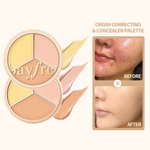 Load image into Gallery viewer, 3-Color Concealer Palette Foundation Cream Full Coverage Suit for All Skin Face Makeup Cover Dark Circles Acne Pores Cream
