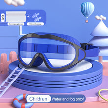 Load image into Gallery viewer, Children's Large Frame HD Swimming Glasses Professional Waterproof And Anti-Fog Diving Goggles Swimming Equipment For 2-16 Years Old