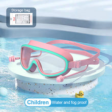 Load image into Gallery viewer, Large Frame HD Swimming Goggles Waterproof Anti-Fog Diving Goggles With One-Piece Earplugs Swimming Equipment