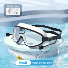 Load image into Gallery viewer, Large Frame HD Swimming Goggles Waterproof Anti-Fog Diving Goggles With One-Piece Earplugs Swimming Equipment