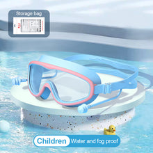 Load image into Gallery viewer, Large Frame HD Swimming Goggles Waterproof Anti-Fog Diving Goggles With One-Piece Earplugs Swimming Equipment