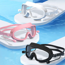 Load image into Gallery viewer, Large Frame HD Swimming Goggles Waterproof Anti-Fog Diving Goggles With One-Piece Earplugs Swimming Equipment
