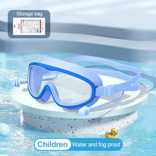 Load image into Gallery viewer, Large Frame HD Swimming Goggles Waterproof Anti-Fog Diving Goggles With One-Piece Earplugs Swimming Equipment