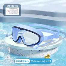 Load image into Gallery viewer, Large Frame HD Swimming Goggles Waterproof Anti-Fog Diving Goggles With One-Piece Earplugs Swimming Equipment