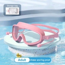 Load image into Gallery viewer, Large Frame HD Swimming Goggles Waterproof Anti-Fog Diving Goggles With One-Piece Earplugs Swimming Equipment