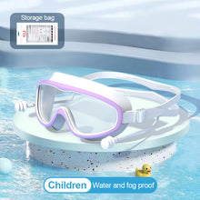 Load image into Gallery viewer, Large Frame HD Swimming Goggles Waterproof Anti-Fog Diving Goggles With One-Piece Earplugs Swimming Equipment