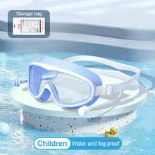 Load image into Gallery viewer, Large Frame HD Swimming Goggles Waterproof Anti-Fog Diving Goggles With One-Piece Earplugs Swimming Equipment