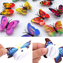 Load image into Gallery viewer, Double Layer Butterfly Night Lights Creative Colorful Luminous Butterfly Light Pasteable Led Decorative Wall Lamp