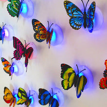 Load image into Gallery viewer, Double Layer Butterfly Night Lights Creative Colorful Luminous Butterfly Light Pasteable Led Decorative Wall Lamp