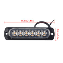 Load image into Gallery viewer, 6SMD 12V 24V Truck LED Constant Warning Light Side Marker Grille Lightbar Car Beacon Indicators Light Lamp Amber Yellow White Traffic Light