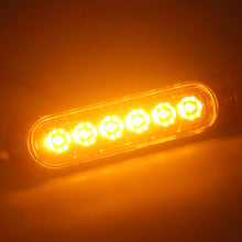 Load image into Gallery viewer, 6SMD 12V 24V Truck LED Constant Warning Light Side Marker Grille Lightbar Car Beacon Indicators Light Lamp Amber Yellow White Traffic Light