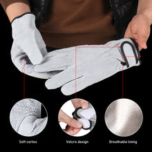 Load image into Gallery viewer, Summer Work Gloves Wear-Resistant Leather Workers Work Welding Safety Protection For Garden Sports Motorcycle Driver Glove