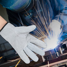 Load image into Gallery viewer, Summer Work Gloves Wear-Resistant Leather Workers Work Welding Safety Protection For Garden Sports Motorcycle Driver Glove
