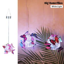 Load image into Gallery viewer, Butterfly Solar Lamp Garden Tree Hanging Butterfly Round Ball Light Outdoor Glowing Butterly Lamp Decorative Nightlight Waterproof Solar Lights