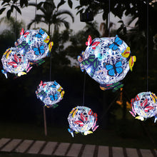 Load image into Gallery viewer, Butterfly Solar Lamp Garden Tree Hanging Butterfly Round Ball Light Outdoor Glowing Butterly Lamp Decorative Nightlight Waterproof Solar Lights