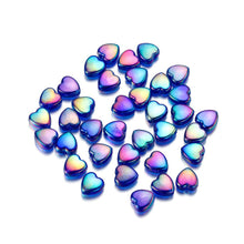 Load image into Gallery viewer, 50pcs 9mm Colorful Heart Beads for Jewelry Making Loose Spacer Beads DIY Handmade Necklace Bracelet Acrylic Beads Accessories
