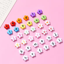 Load image into Gallery viewer, 100pcs/bag Alphabet Letter Flower Beads for Jewelry Making Bracelet Necklace Beads DIY Loose Spacer Beads Accessories