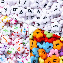 Load image into Gallery viewer, 100pcs/bag Alphabet Letter Flower Beads for Jewelry Making Bracelet Necklace Beads DIY Loose Spacer Beads Accessories