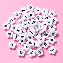 Load image into Gallery viewer, 100pcs/bag Alphabet Letter Flower Beads for Jewelry Making Bracelet Necklace Beads DIY Loose Spacer Beads Accessories
