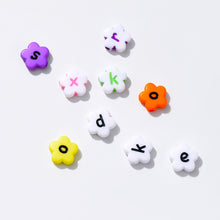 Load image into Gallery viewer, 100pcs/bag Alphabet Letter Flower Beads for Jewelry Making Bracelet Necklace Beads DIY Loose Spacer Beads Accessories