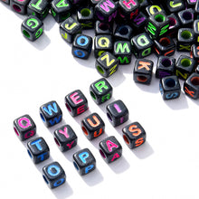 Load image into Gallery viewer, 100pcs/bag Alphabet Letter Square Beads for Jewelry Making Bracelet Necklace Beads DIY Loose Spacer Beads Accessories