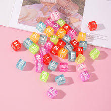 Load image into Gallery viewer, 100pcs/bag Alphabet Letter Square Beads for Jewelry Making Bracelet Necklace Beads DIY Loose Spacer Beads Accessories