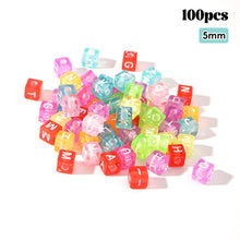 Load image into Gallery viewer, 100pcs/bag Alphabet Letter Square Beads for Jewelry Making Bracelet Necklace Beads DIY Loose Spacer Beads Accessories