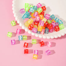 Load image into Gallery viewer, 100pcs/bag Alphabet Letter Square Beads for Jewelry Making Bracelet Necklace Beads DIY Loose Spacer Beads Accessories