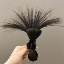 Load image into Gallery viewer, Women Half-tie Hair Claw Feather Shuttlecock Head Lazy Meatball Head Crab Clip Wig Catch Clip High Ponytail Hair Accessories