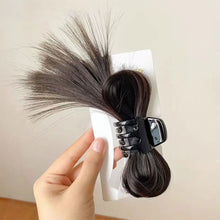 Load image into Gallery viewer, Women Half-tie Hair Claw Feather Shuttlecock Head Lazy Meatball Head Crab Clip Wig Catch Clip High Ponytail Hair Accessories