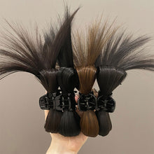 Load image into Gallery viewer, Women Half-tie Hair Claw Feather Shuttlecock Head Lazy Meatball Head Crab Clip Wig Catch Clip High Ponytail Hair Accessories